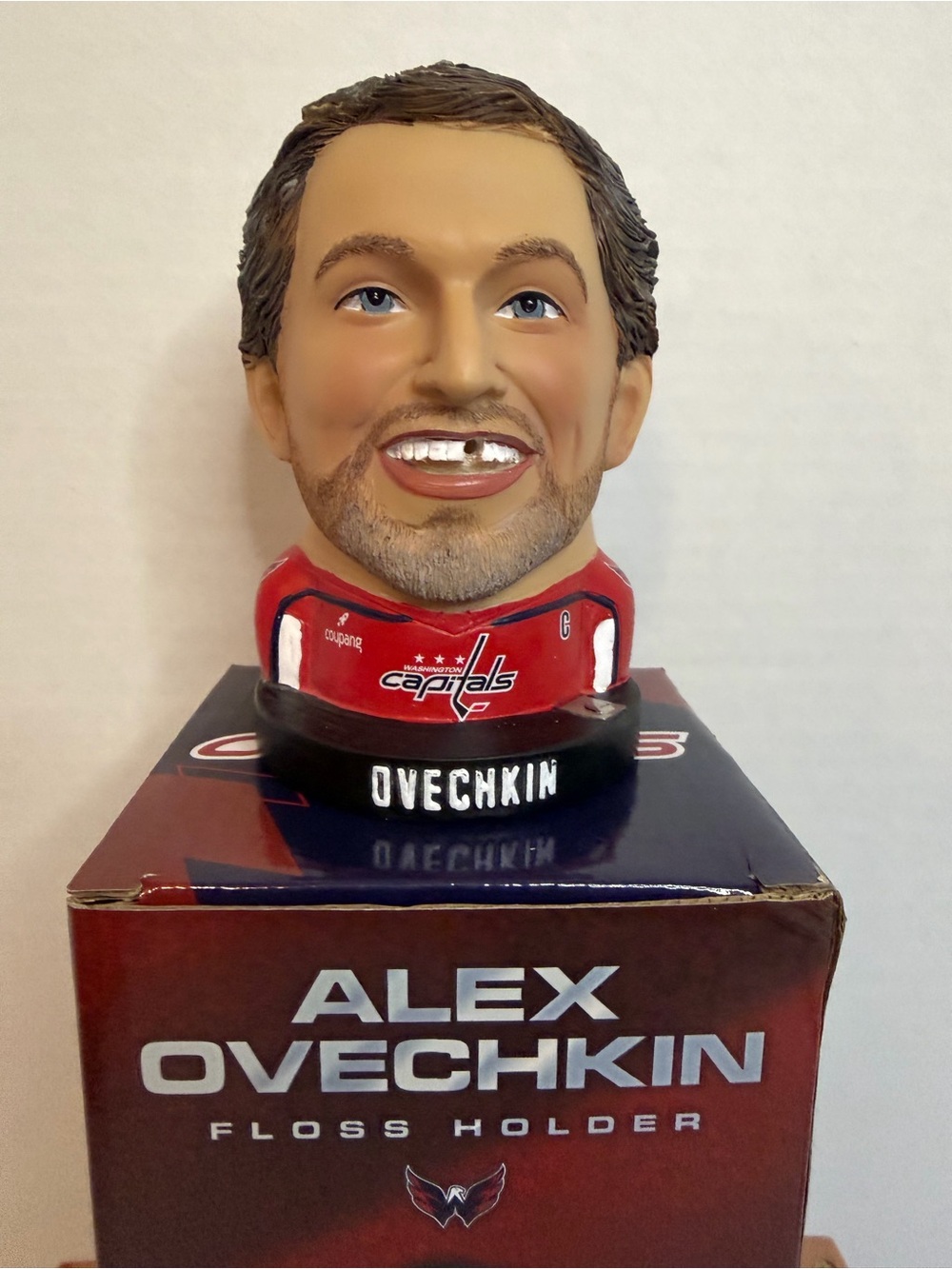 2026 Alex Ovechkin Washington Capitals Dental Floss Holder 1/5/26 vs Anaheim Duc